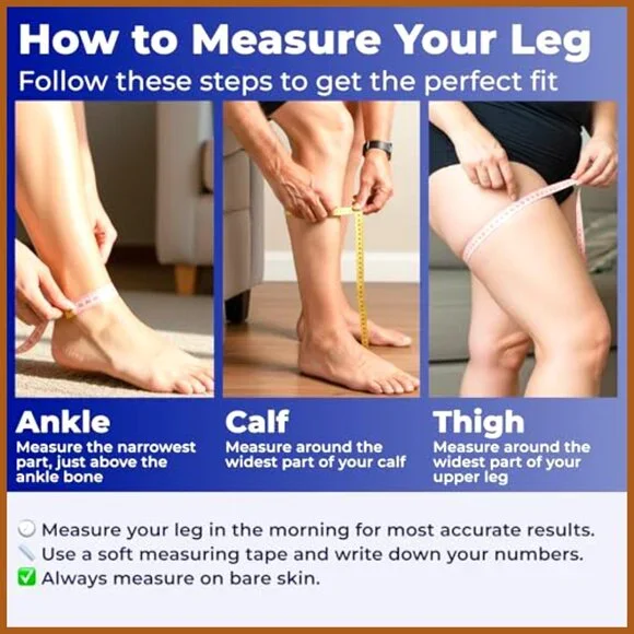 20-30mmHg Compression Thigh-Hi Leg Sleeves with Grip Top